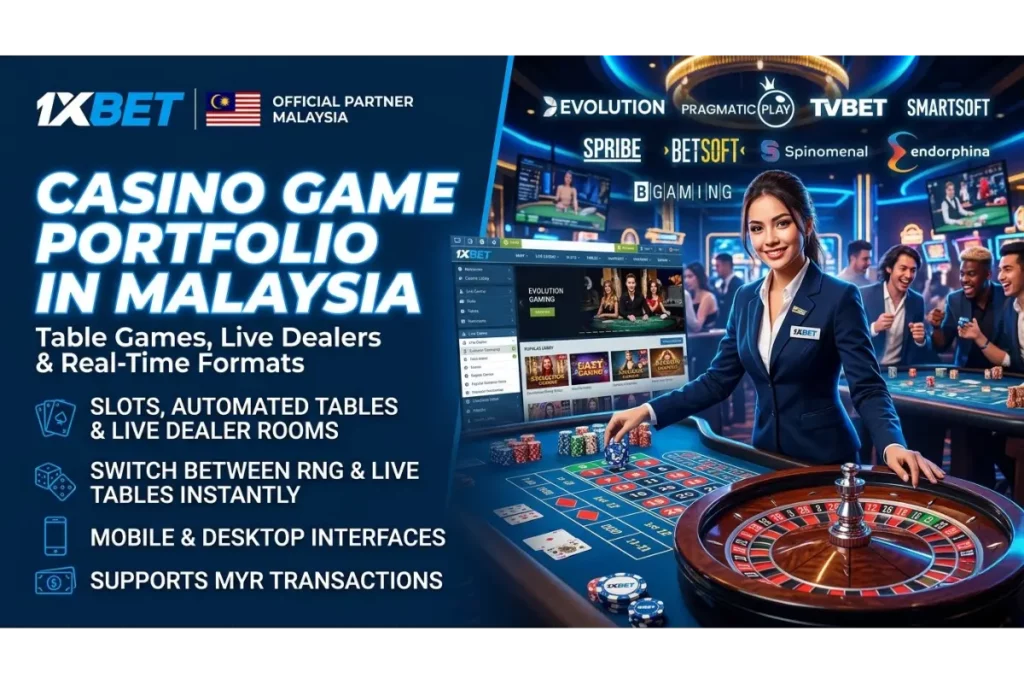Casino Game Portfolio in Malaysia – Table Games, Live Dealers and Real-Time Formats